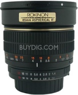 Rokinon 85mm f/1.4 Aspherical Lens for Sony DSLR Cameras