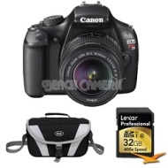 Canon EOS Rebel T3 SLR Digital Camera w/ 18-55mm Lens 32 GB Memory Kit