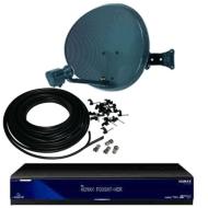 HDinterconnects Humax Foxsat HD PVR with Dish, Quad LNB and 20m Twin coax cable complete DIY install Kit. Freesat self install has everything you nee
