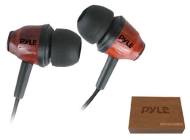 PYLE PIEHWD80DK Woodbud Real Wood In-Ear Earbud Stereo Headphones (Dark Wood)