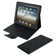 Wireless & Detachable/Removable with Built-in Bluetooth Leather Keyboard Case for Apple iPad3 ipad2 ipad1
