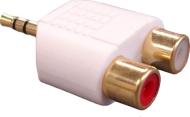 Gold plated 3.5mm Earphone Jack to Twin Jack Output by Cable Mountain