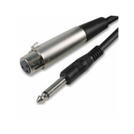 Cable-Tex - XLR FEMALE TO 1/4" 6.35mm JACK LEAD unbalanced mic patch cable 2m