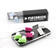 Playbrick Brick Shaped Earphones - Blue