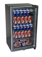 HC125FVS 125-Can Beverage Refrigerator (Black)