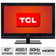 TCL L40FHDM12 40 Class LCD HDTV - 1080p 1920 x 1080 16:9 60Hz 8ms 4000:1 2 Year Warranty HDMI Refurbished