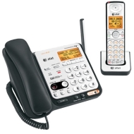 AT&T Silver DECT 6.0 Digital Corded/Cordless Phone with Answering System