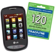 LG Touchscreen Phone and 3 Months TracFone Service