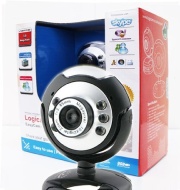 Logicam Webcam- USB Webcam, Built-in Microphone, Plug & Play Webcam, 6 LED lights, Plug and Play USB Web Camera which does not need any driver - Ideal