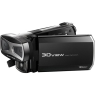 DXG - 128MB 3D/2D HD Flash Memory Camcorder - Black DXG-5F9V