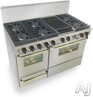 : 48'' Pro-Style Natural Gas Range with 6 Sealed Ultra High-Low Burners 2.92 cu. ft