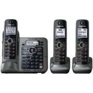 Panasonic - DECT 6.0 Expandable Cordless Phone System with Digital Answering System KX-TG7643M