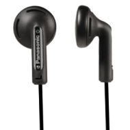 RP-HV108EB-K Stereo Earphones with Volume Control - Black