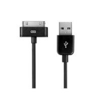 Jazooli USB Charge & Sync Dock Connector Cable For All Apple iPods/iPhones/iPads - Black