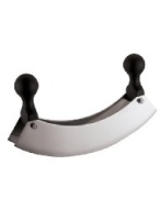 Paderno World Cuisine 11-7/8-Inch Stainless-Steel Double Blade Mezzaluna