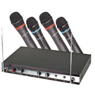 Emerson VHF 4-Channel Professional Wireless Microphone System