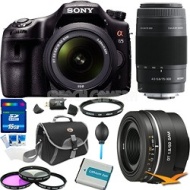 Sony SLTA65VK - a65 Digital SLR Camera Plus 18-55mm, 75-300mm & 50mm f1.8 Lens Bundle
