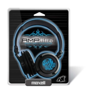 Maxell AMP-B Amplified Heavy Bass Headphone (Blue)