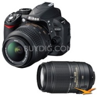 Nikon D3100 14MP DX-format Digital SLR Kit w/ 18-55mm and Nikon 55-300mm VR