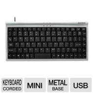 Gear Head KB1500U Mini Windows Keyboard - USB 89 Keys Silver/Black New