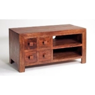 Cube Mango Dakota Hardwood TV Cabinet with drawers
