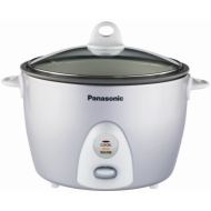 Panasonic 10-Cup Automatic Rice Cooker with Steaming Basket - Silver Color