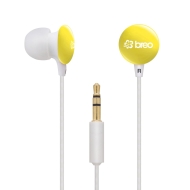 Breo Candy Drop Earphones - Yellow