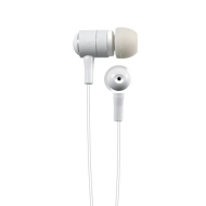 Hip Street HipBudz Antimicrobial Noise Isolating Stereo EarBuds With In-Line Volume Control (White)