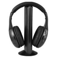 Sly 6-IN-1 Wireless Headphones And Transmitter with FM Radio & Microphone