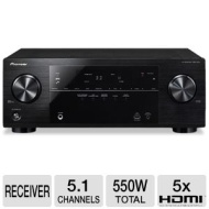 Pioneer - 700W 5.1-Ch. 3D Pass-Through A/V Home Theater Receiver VSX-522-K