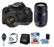 Canon EOS Digital Rebel T4i 18MP SLR Camera 18-55mm Lens Kit + Tamron 75-300mm LD Lens