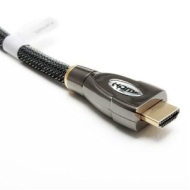 KanaaN High Speed HDMI to HDMI Cable - Fully shielded - HDMI 1.4 - 24 Carat Gold-plated Connectors - Full HD - 1080p - 3 m Cable Length + 0.1 m FOR FR
