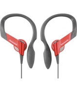 Panasonic Water Resistant Sports Clip Headphones - Red