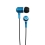 Hip Street HipBudz Antimicrobial Noise Isolating Stereo EarBuds With In-Line Volume Control (Blue)