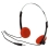 Electrovision Orange Foam Stereo Headphones With 27mm Mylar Transducers.