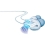 IBLINK WLB2 EARBUDS WITH LED LIGHTS (WHITE WITH BLUE LED LIGHTS)