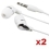 Premium Bundle of 2 Pack Stereo Headphones for Apple iPod NEW 2nd Gen