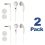 2 Pack Color Tunes White IN-EAR Headphones with Ear Cushions for all iPod & MP3 Players