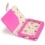 AMAZON KINDLE FIRE (NOT FIRE HD) TABLET PU LEATHER FOLIO CASE / COVER / POUCH / HOLSTER - HOT PINK WITH FLORAL INTERIOR