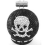 Black and Silver Skull Crystal Rhinestone DJ Over-Ear Headphones