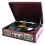 USB Norwich Retro Record Player with Radio and MP3 Playback - Darkwood