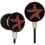 iHip MLF10169HOU MLB Houston Astros Printed Ear Buds, Red/Gold/Black