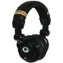 iHip NFH26GBP NFL DJ Style Headphone with In-Line Microphone - Green Bay Packers Black