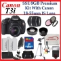 Canon EOS Rebel T3i Digital Camera with 18-55mm and 75-300mm Lens Kit KlT SAVlNGS
