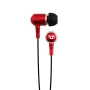 Hip Street HipBudz Antimicrobial Noise Isolating Stereo EarBuds With In-Line Volume Control (Red)