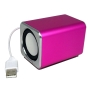 Ricco MD3 MINI DSP 2.0 CHANNEL Ultra Light Aluminium USB Portable Travel Speaker For Laptop Desktop MAC Computer Netbook ---(Built-in DSP USB Sound Ca