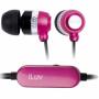 iLuv I353PNK Aluminium In-Ear Earphones with In-line Volume Control