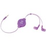 Retrak/Emerge EMTAUDIOPRP Retractable Stereo Earbuds (Purple)