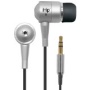 iHip Noise Canceling Metal In-Ear Stereo Headphones (Silver)