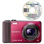 Sony HX7V Cyber-Shot Red 16MP Digital Camera and Premier Photo Pack Software DVD Bundle
